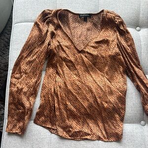 Silky leopard print top